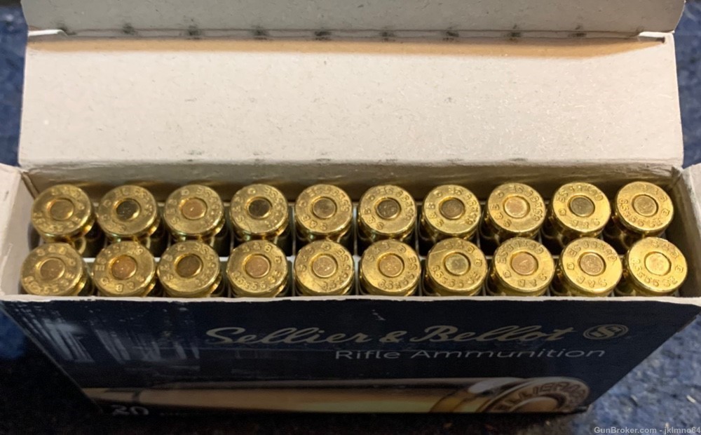 20 rounds of Sellier & Bellot 6.5 Swede 6.5x55mm Swedish 140gr SP ammo -img-1