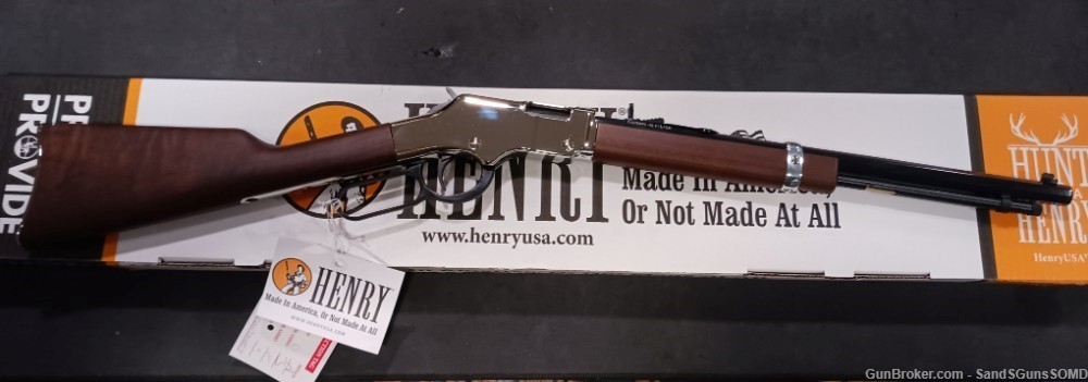 Youth Model HENRY H004SY SILVER 22LR 16.25" BARREL LEVER ACTION RIFLE New-img-0