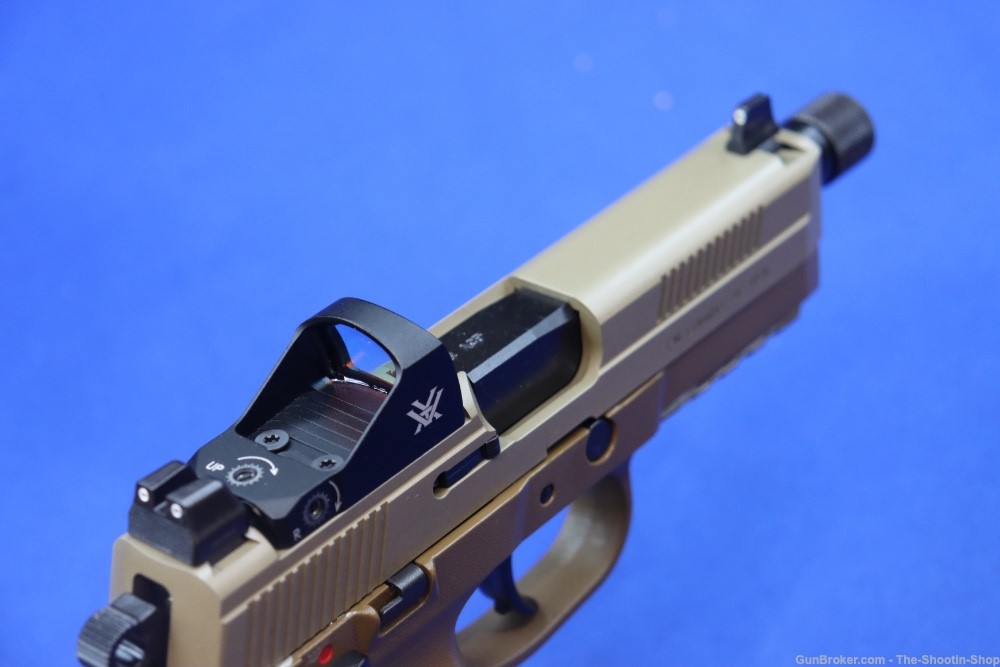 FN FNX45 Tactical Pistol 45ACP THREADED 15RD FDE FNX45T VORTEX VIPER FNX -img-13