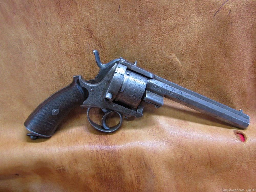 Antique August Fran Cotte 12 MM Belgian Pinfire Revolver Punch or Liegg-img-0