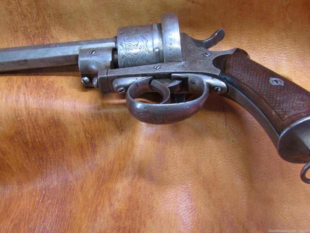 Antique August Fran Cotte 12 MM Belgian Pinfire Revolver Punch or Liegg-img-10