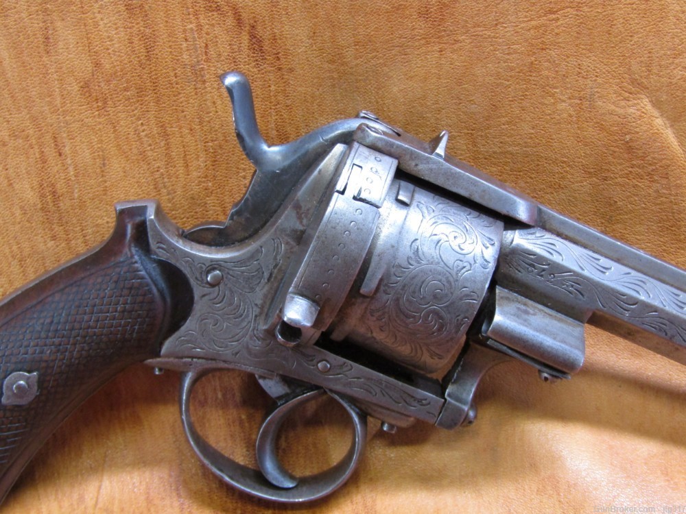 Antique August Fran Cotte 12 MM Belgian Pinfire Revolver Punch or Liegg-img-2