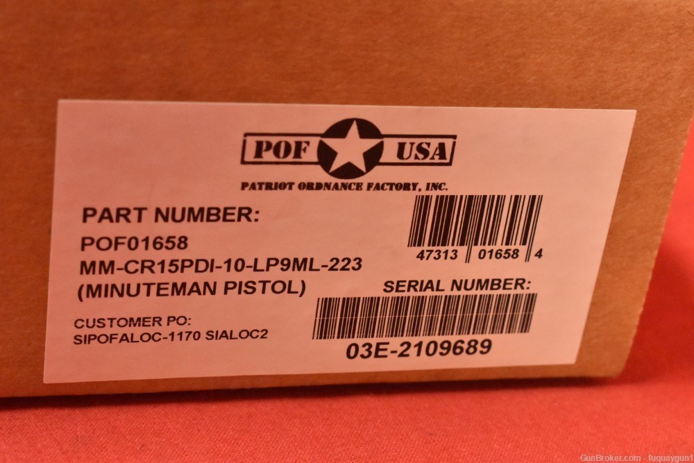 POF P-15 Minuteman AR Pistol 5.56 10.5" Threaded Barrel AR-15 Pistol P-15-img-7