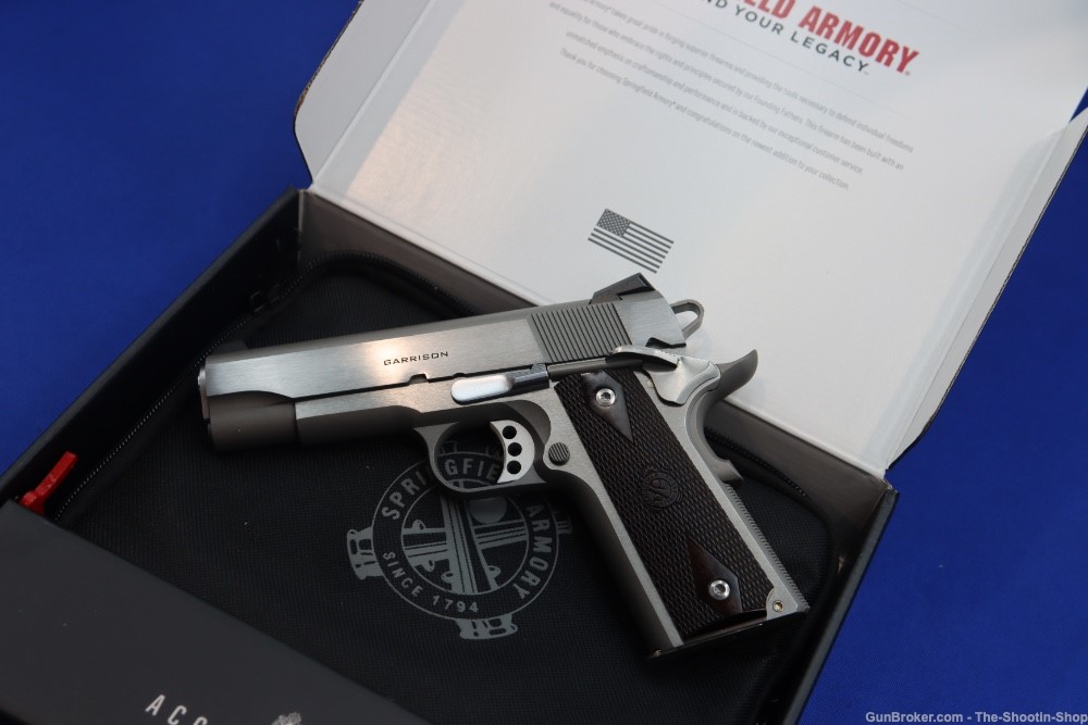 Springfield Armory GARRISON COMMANDER 1911 Pistol 45ACP STAINLESS 4.25" NEW-img-1