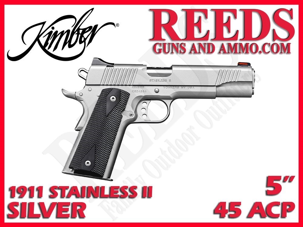 Kimber 1911 Stainless II CA Compliant 45 ACP 5in 1-7Rd Mag 3200007CA-img-0