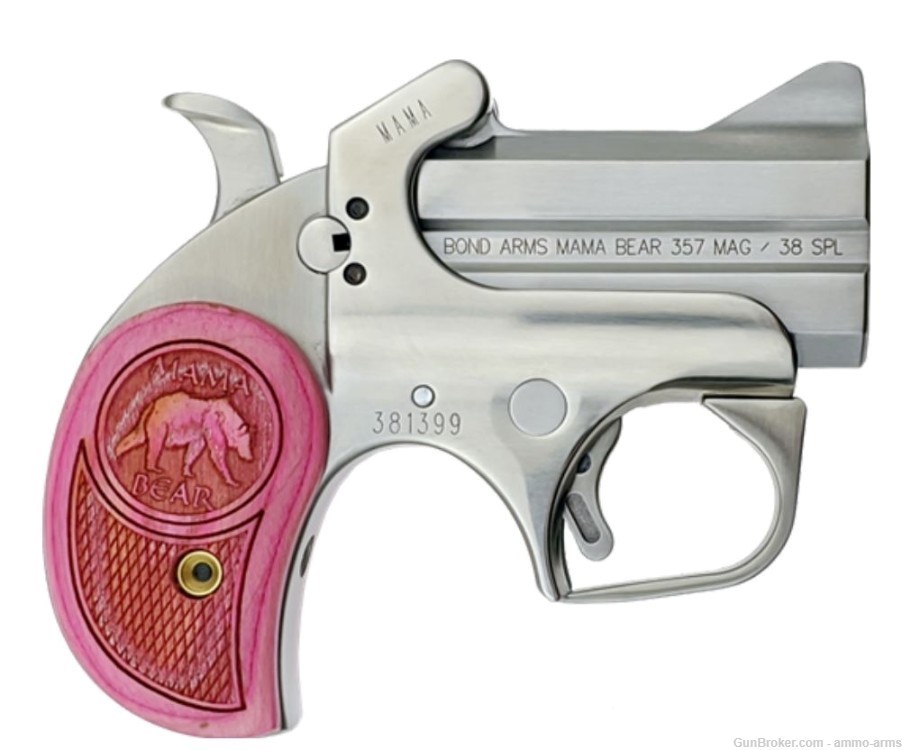 Bond Arms Mama Bear .357 Mag .38 Special 2.5" Stainless / Pink BAMB-img-1