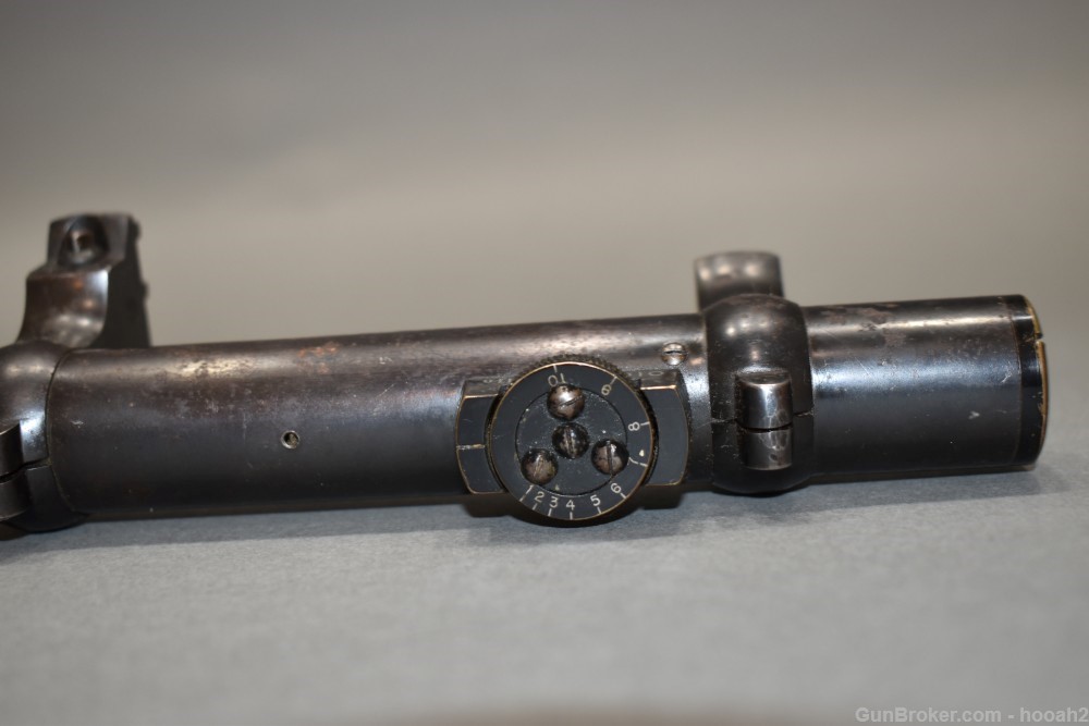 Vintage German OIGEE Berlin Luxor 3X WW1 ERA Rifle Scope W Rings #1 Reticle-img-8