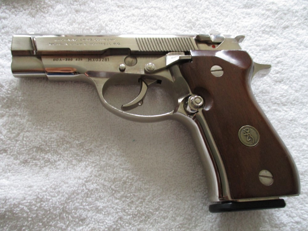 Browning BDA Double Action Nickel Pistol Package, 2003 (Gently Used)-img-2