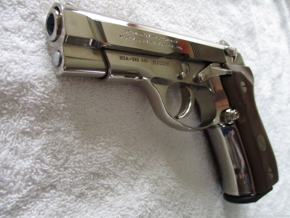 Browning BDA Double Action Nickel Pistol Package, 2003 (Gently Used)-img-1