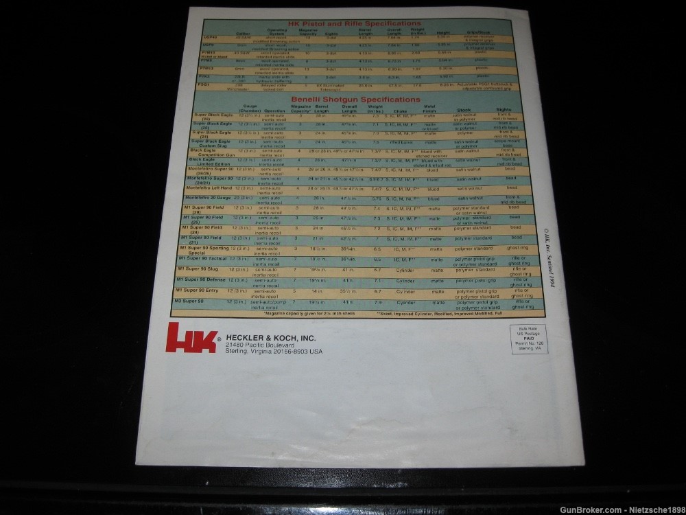 SENTINEL 1994 complete Heckler & Koch HK product catalog RARE-img-7