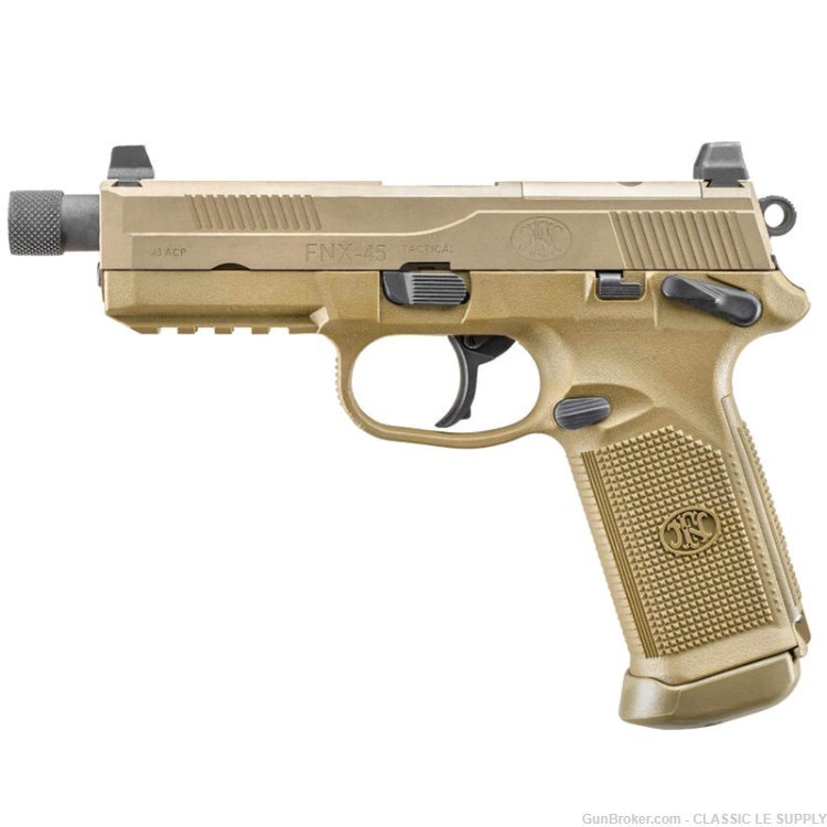 FN FNX-45 Tactical .45 ACP FDE FREE SHIPPING 100 RDS AMMO-img-0