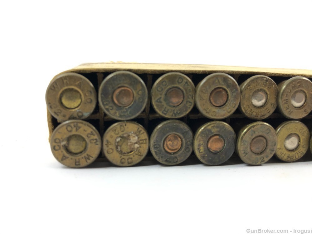 UMC .32-40 165 Antique 2 Piece Box 20 Rounds Ammo Union Metallic Company-img-6