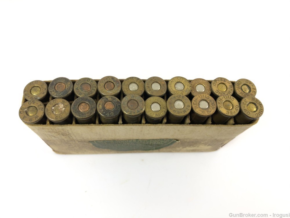 UMC .32-40 165 Antique 2 Piece Box 20 Rounds Ammo Union Metallic Company-img-5