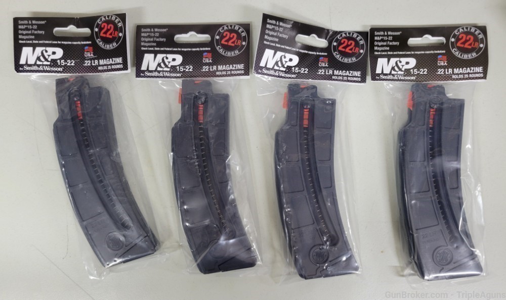 Smith & Wesson M&P 15 22 22lr 25rd factory magazines lot of 4 199220000-img-0