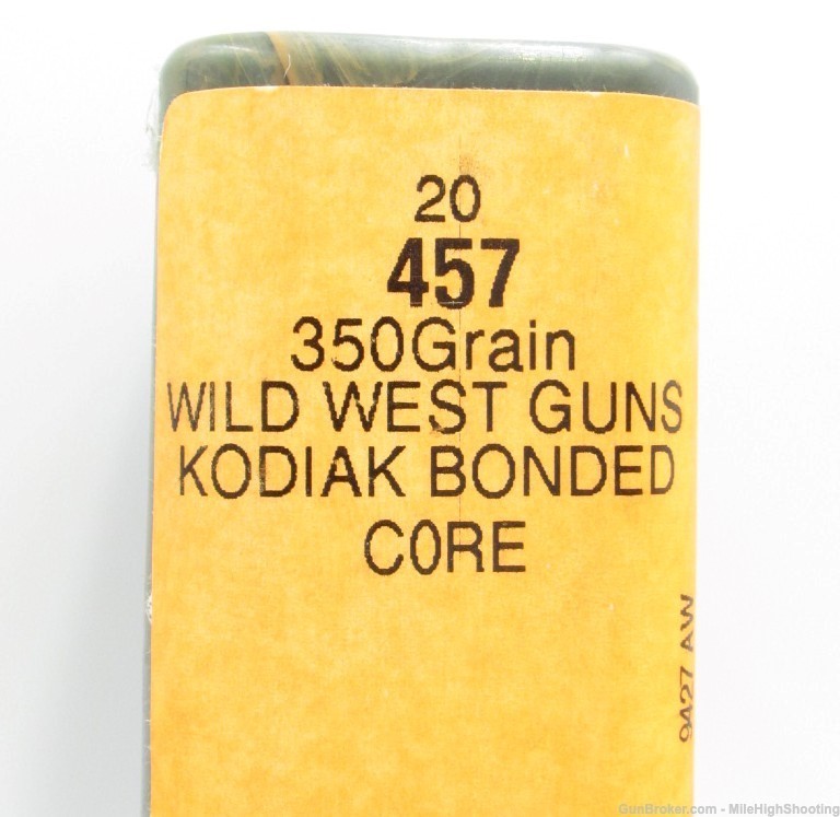 72 Rounds: Wild West Guns .457 Magnum 350 Gr. Kodiak Bonded Core, by HSM-img-1