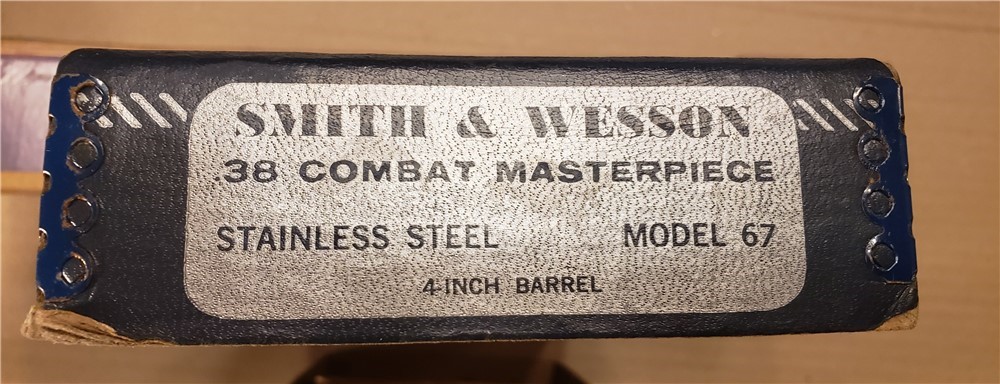 S&W Smith Wesson 38 Combat Masterpiece Revolver Model No.67 Box Manual plus-img-5