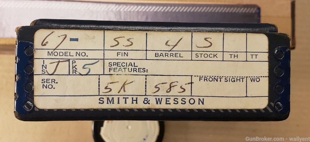 S&W Smith Wesson 38 Combat Masterpiece Revolver Model No.67 Box Manual plus-img-6