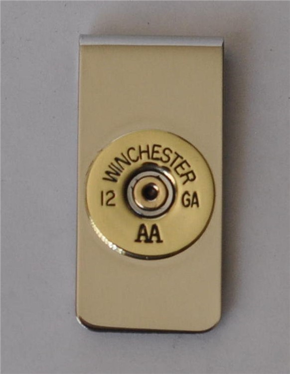 Vintage Winchester AA 12 Gauge Shotgun Shell Bullet Money Clip-img-0