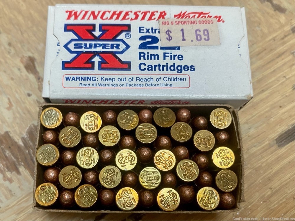 49rd Winchester Super X .22 Short X22S Vintage-img-2