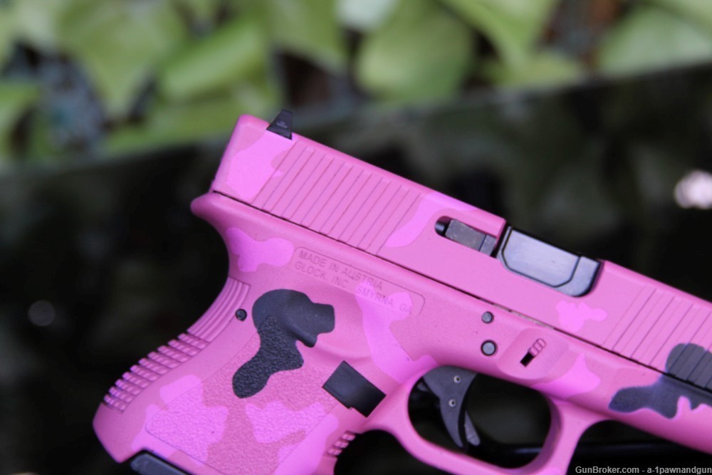 Glock 26/3 9mm Pink Camo  Duracoat Custom-img-3