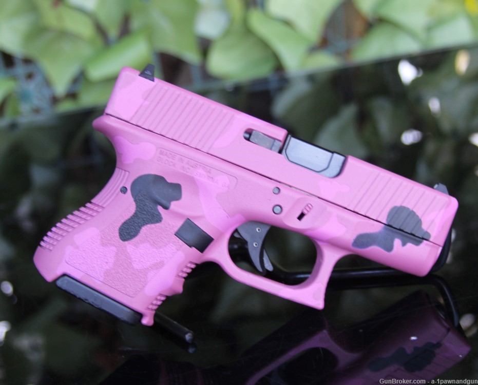 Glock 26/3 9mm Pink Camo  Duracoat Custom-img-0