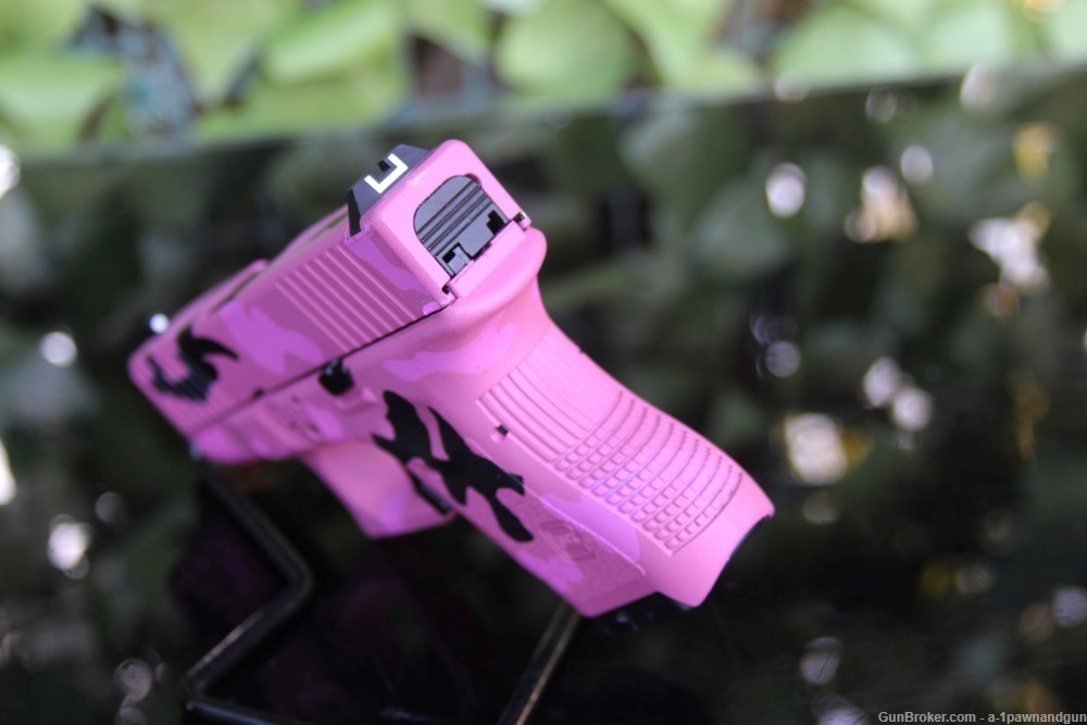 Glock 26/3 9mm Pink Camo  Duracoat Custom-img-6