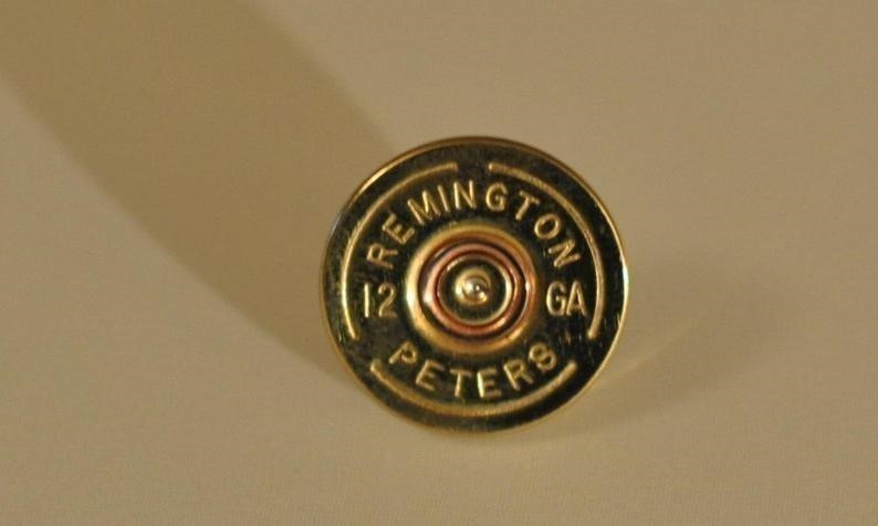 Vintage Remington Peters 12 Gauge Shotgun Shell Lapel Pin-img-0