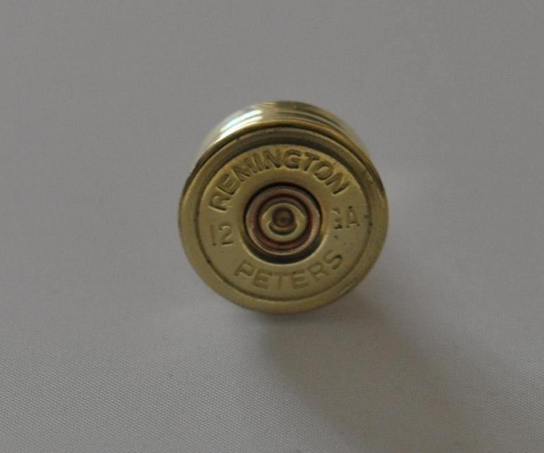 Vintage Remington Peters 12 Gauge Shotgun Shell Lapel Pin Tie Tac Cap-img-0