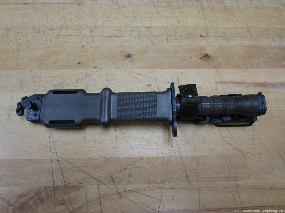 LanCay M9 Military Fixed Blade/Saw Tooth Gray Coated & Sheath-USA-1995-NEW!-img-3