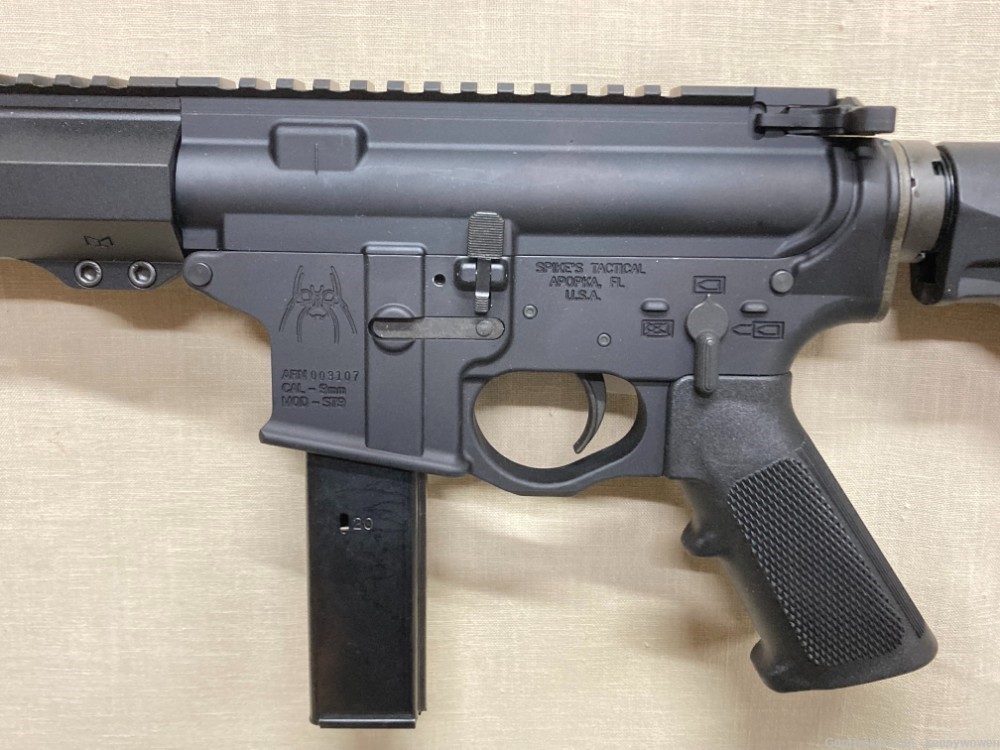 AR-9 Spike's 9mm ST9 PCC Colt mags LRBHO MLok 16" NR-img-2