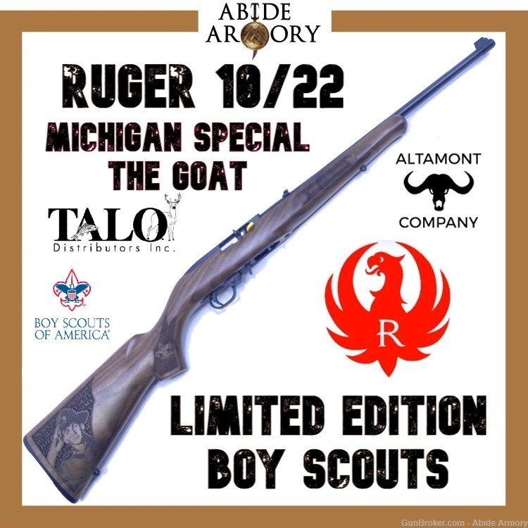 Ruger 10/22 Boy Scouts  MI The GOAT Custom Special Edition EXCELLENT+ 1022 -img-0