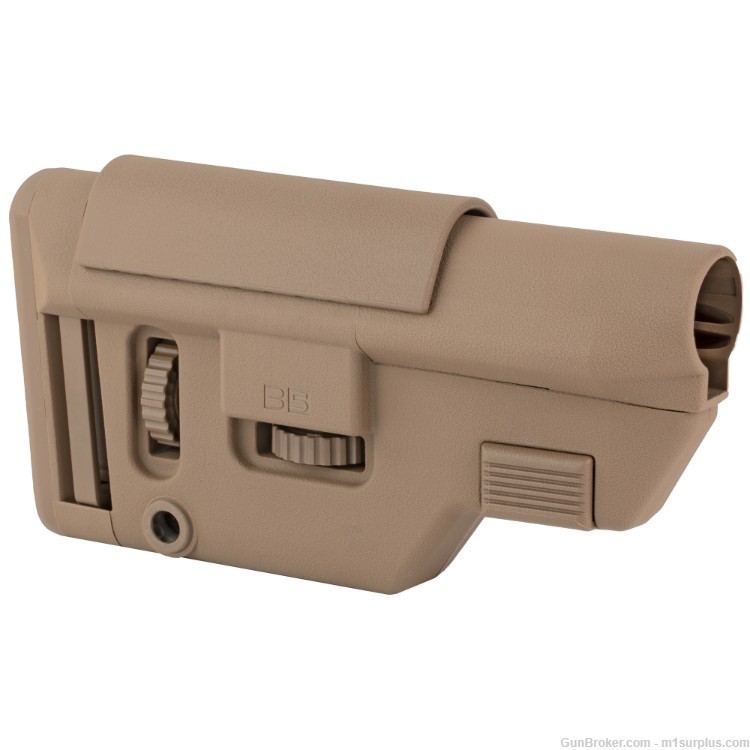 B5 Systems Collapsible Precision Med Length FDE Carbine Stock for AR15 M4-img-0