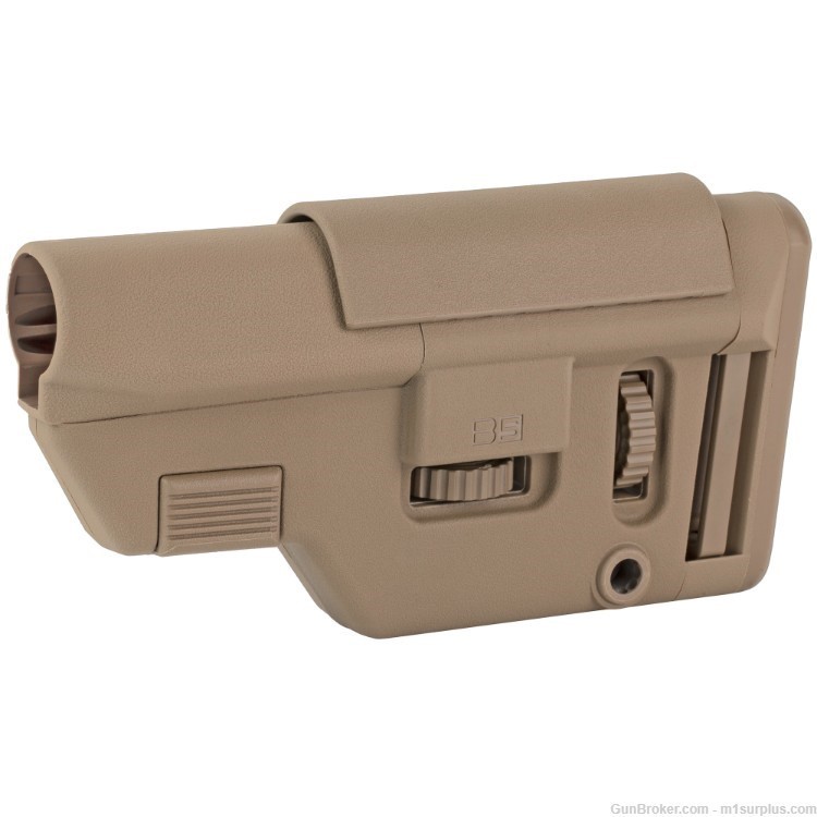 B5 Systems Collapsible Precision Med Length FDE Carbine Stock for AR15 M4-img-1