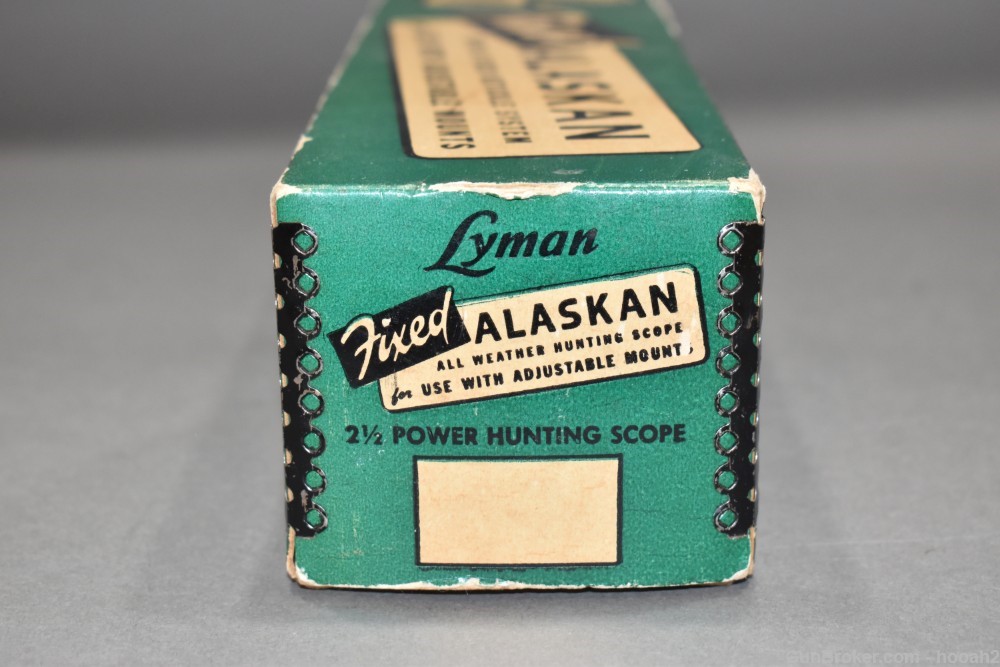 Vintage Lyman Fixed Alaskan All Weather 2.5X Rifle Scope W Box & Papers-img-3
