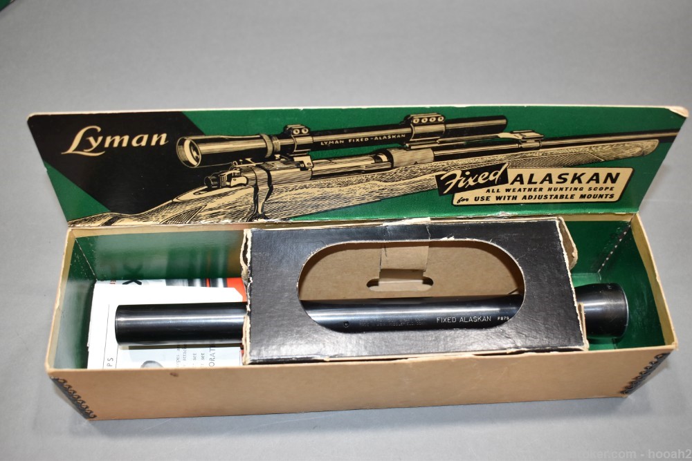 Vintage Lyman Fixed Alaskan All Weather 2.5X Rifle Scope W Box & Papers-img-8