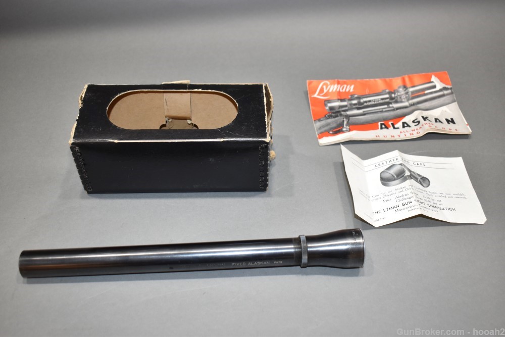 Vintage Lyman Fixed Alaskan All Weather 2.5X Rifle Scope W Box & Papers-img-9