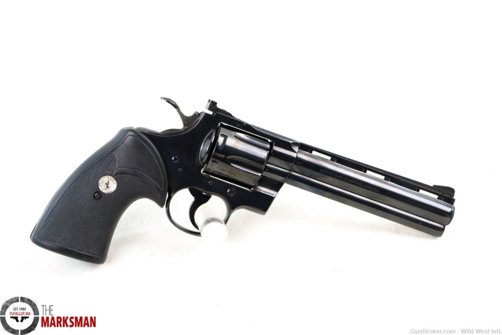Colt Python, .357 Magnum, Used, 6" Blued, Pachmyr Grips with Medallions-img-1
