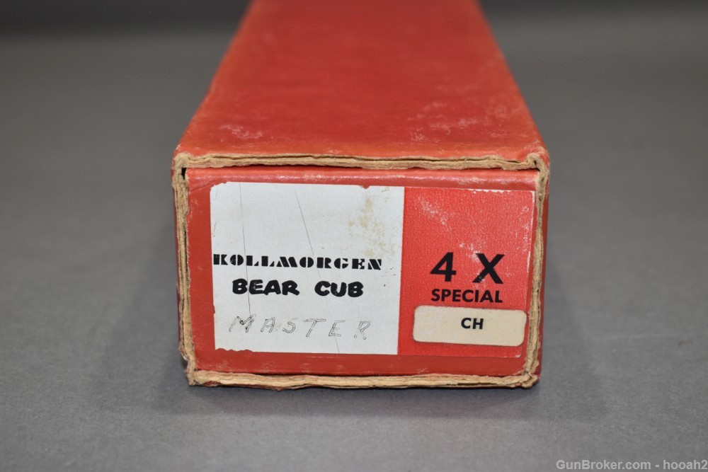 Excellent Kollmorgen Bear Cub 4X Special Fixed Rifle Scope W Orig Box 26mm-img-1