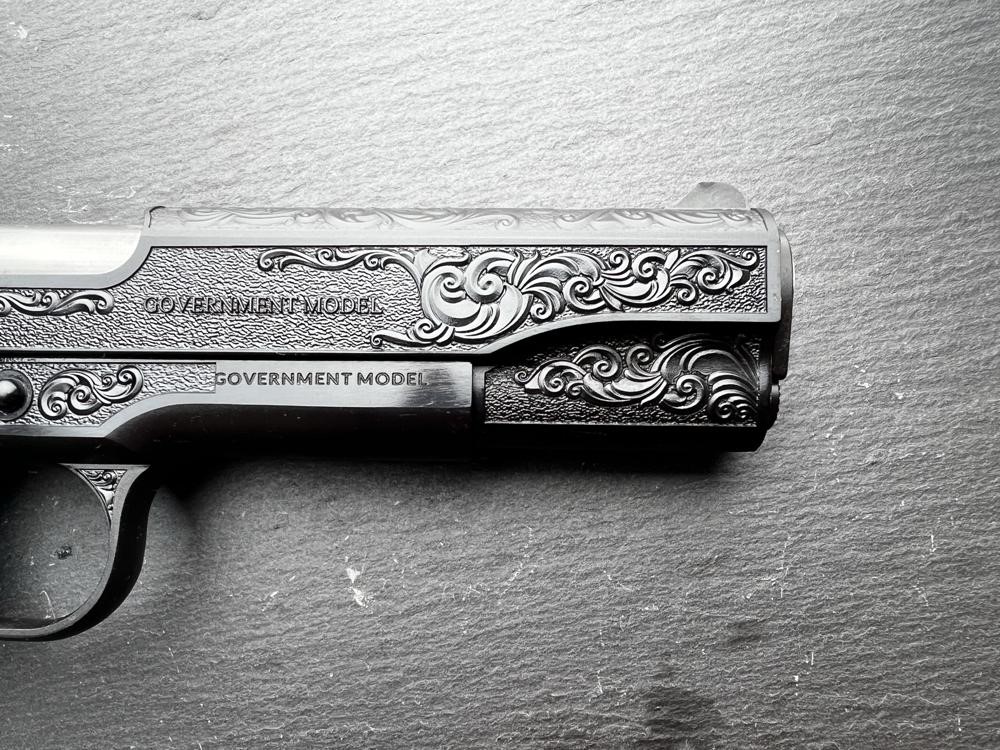 Colt 1911 .45 ACP BLUED Altamont Custom Engraved Scroll -img-8