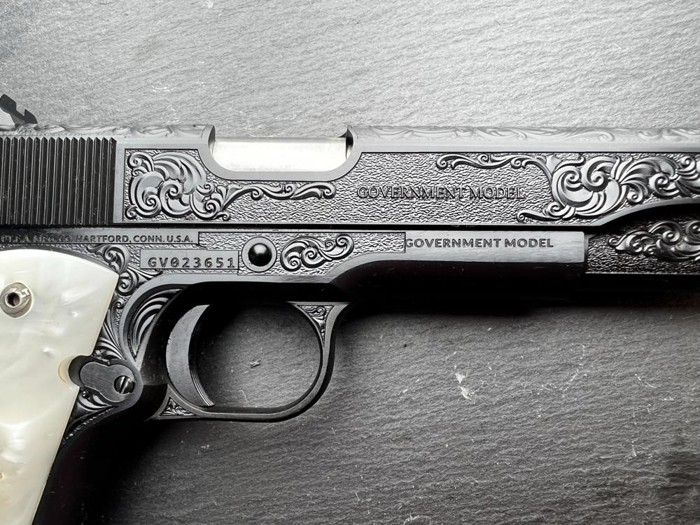 Colt 1911 .45 ACP BLUED Altamont Custom Engraved Scroll -img-9