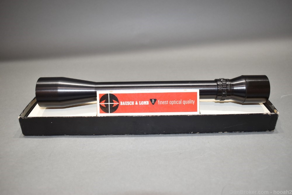 Vintage Bausch & Lomb Balfor A 4X Fixed Power Rifle Scope W Box-img-7