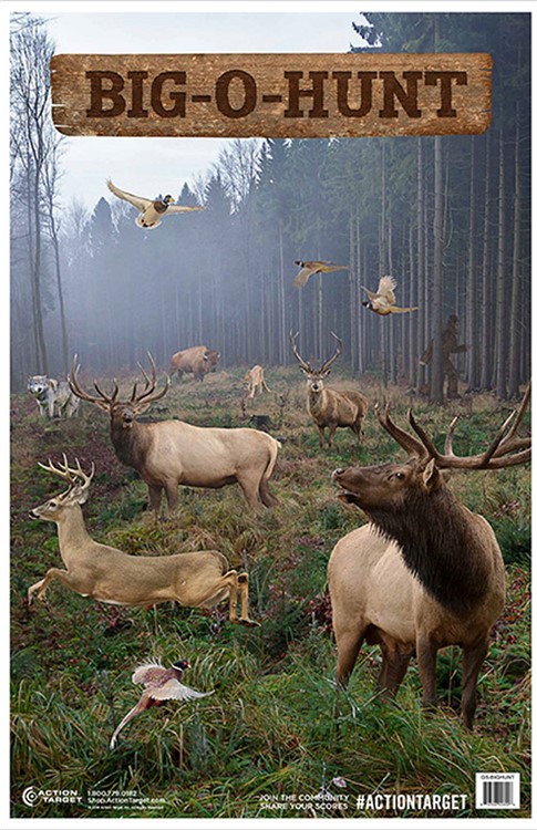 Action Target Big-O-Hunt  Animals Paper Hanging 23 x 35 100 Per Box-img-0