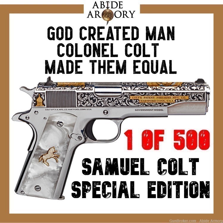 1911 Samuel Colt Special Edition Stainless Steel 1 of 500 Made! .45 acp #59-img-0