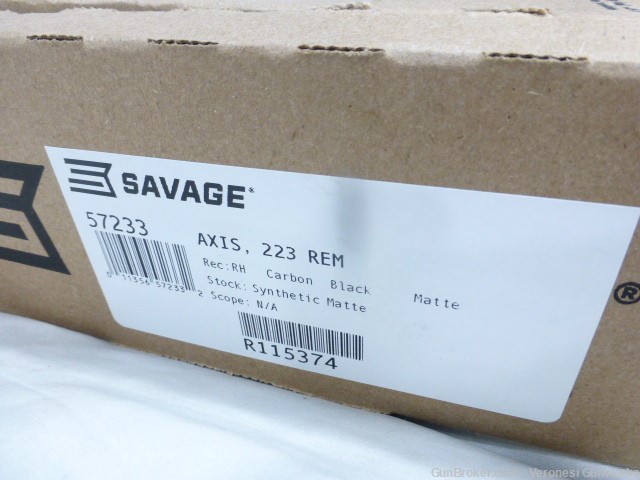 NIB Savage Axis 223 Rem 22" Tang Safety Black Synthetic 57233-img-8