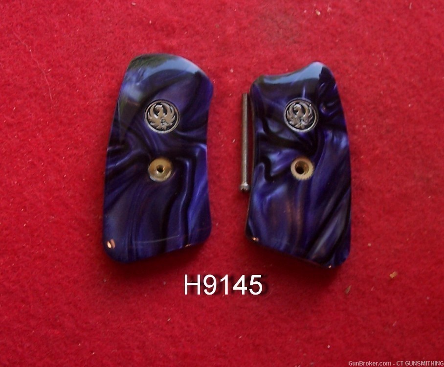 Kirinite Purple Haze Pearl Grip Inserts w/Ruger Mdlns for Ruger SP101!-img-0