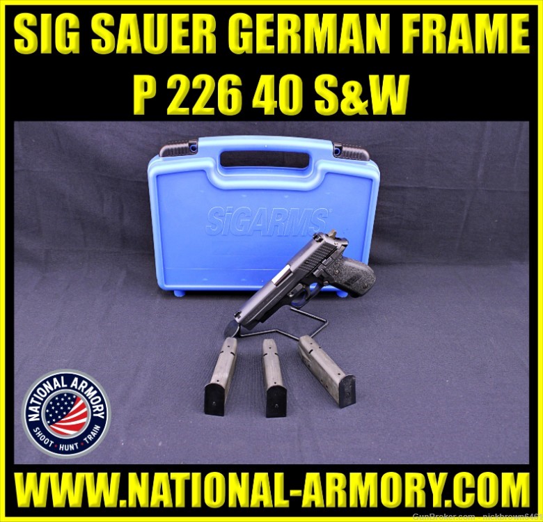 SIG SAUER P226 GERMAN FRAME NH SLIDE 40 S&W 4.4" BBL ORIGINAL BOX 3 MAGS-img-0