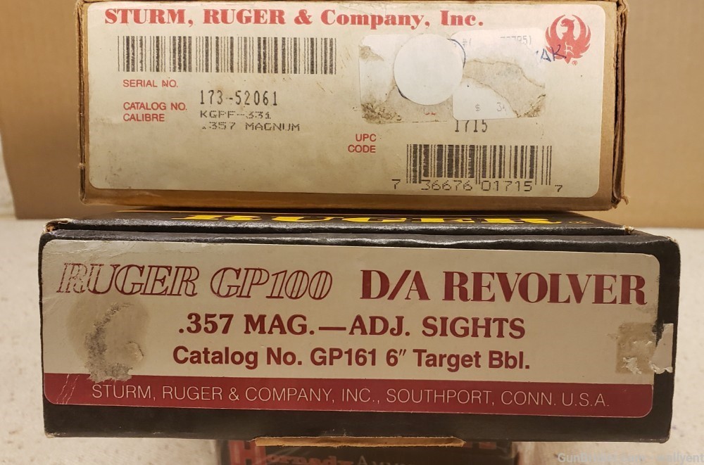 Ruger Factory Box, Bag and Sleeve vintage GP100 D/A Revolver .357 Magnum -img-0