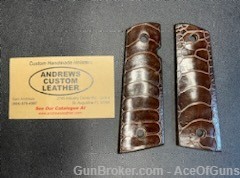 1911 Grips African Ostrich Shin made by Sam Andrews-img-0