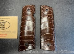 1911 Grips African Ostrich Shin made by Sam Andrews-img-1