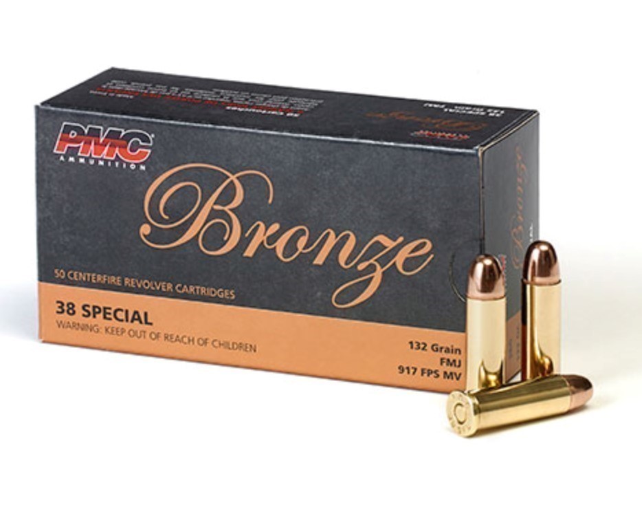 500 Rounds - PMC Bronze 38 Special Ammo 132 Grain Full Metal Jacket-img-1